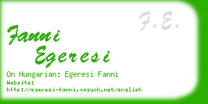 fanni egeresi business card